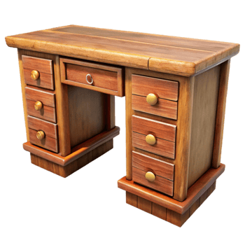 stunning creative Wooden Desk with Drawers Cutout exclusive png