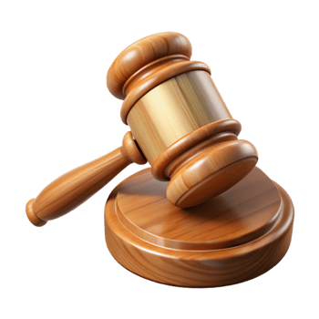 wonderful artistic Wooden Gavel Front View with Sound Block Cutout genuine png