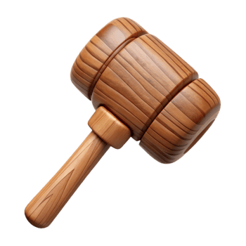 serene classic Wooden Mallet Side View Isolated Cutout professional png