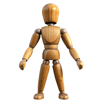 stunning rustic Wooden Mannequin Jointed Isolated Cutout png