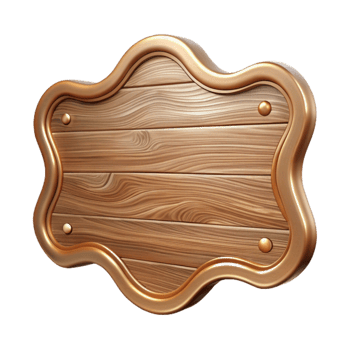 magnificent modern Wooden Nameplate with Engraved Text Transparent Background premium png