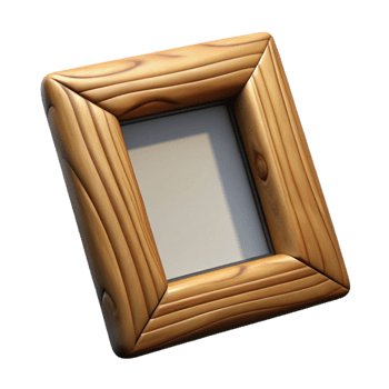 stunning creative Wooden Picture Frame Isolated with Shadow Effect original png