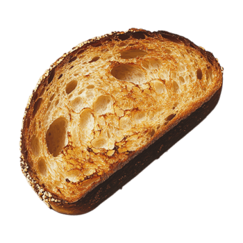 bread slice on transparent background png