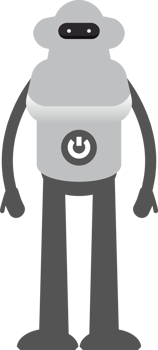 White Robot Character Standing Illustration png