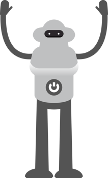 Robot Character Raising Hands Illustration png
