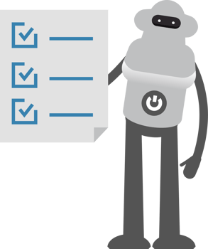Robot Character and Check List Document Illustration png