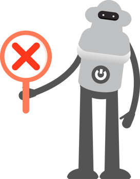 Robot Character Showing Wrong Mark Illustration png