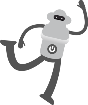 Robot Character Jumping and Flying Illustration png