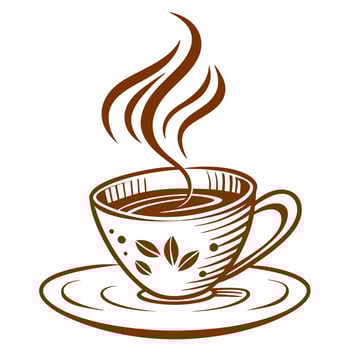 Coffee cup logo with beans vector