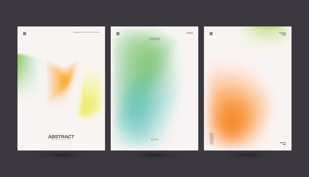 Minimal Abstract Gradient Background with Soft Blur Effect in Green Orange and Yellow Tones for Modern Design Templates Posters Branding and Digital Artwork vector