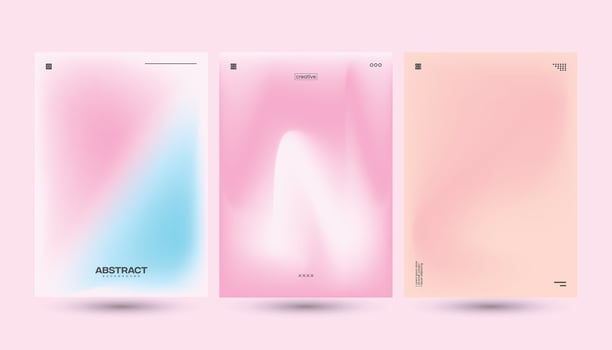 Modern Minimalist Abstract Gradient Background Set in Soft Pink and Blue Tones for Branding and Web Design vector
