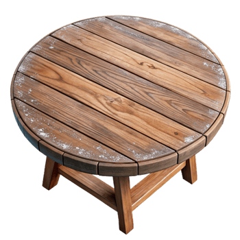serene rustic Wooden Table Top View Cutout premium png
