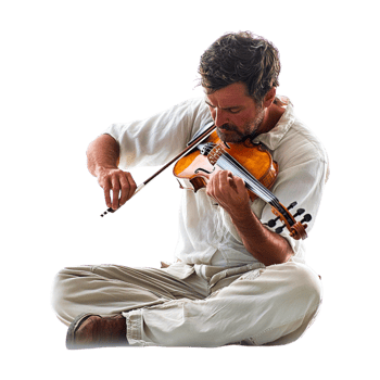 a man is playing the violin on a transparent background png