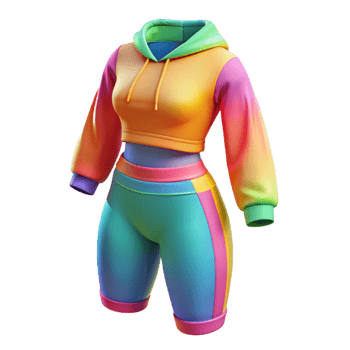 impressive traditional Workout Clothes Bright Colors Isolated premium png