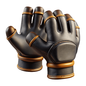 dramatic contemporary Workout Gloves Black Leather Isolated Cutout authentic png