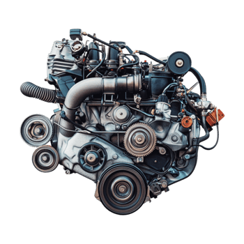 a car engine on a transparent background png