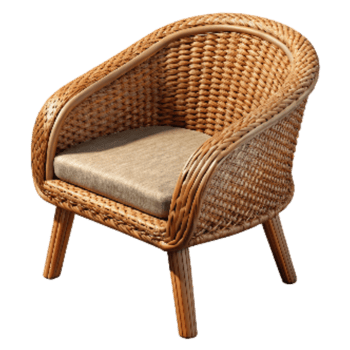 stunning contemporary Woven Wicker Chair Side Angle Isolated high quality png