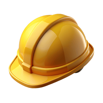 dramatic contemporary Yellow Hard Hat Front View Isolated exclusive png