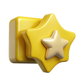 stunning minimalist Yellow Star Rating with Customer Review Isolated high resolution png