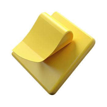 extraordinary creative Yellow Sticky Note Angled View Isolated genuine png