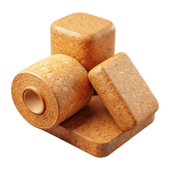 elegant minimalist Yoga Blocks Isolated with Cork Texture professional png
