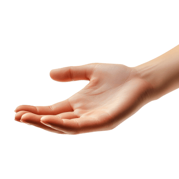 a hand with a palm open for someone to grab png