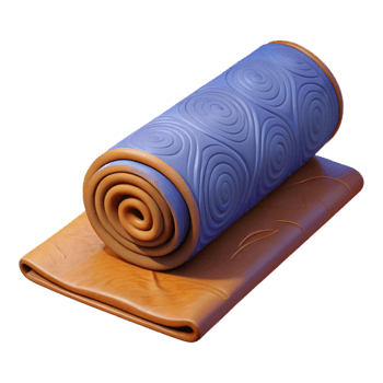 beautiful contemporary Yoga Mat Rolled Out Isolated high resolution png