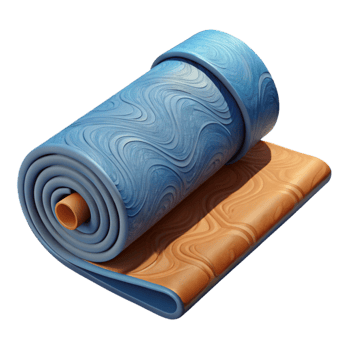 wonderful minimalist Yoga Mat Rolled Up Purple Isolated Cutout original png
