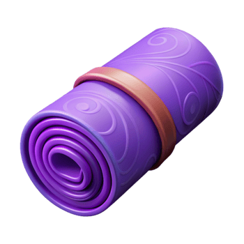 magnificent creative Yoga Mat Rolled Up Purple Isolated Cutout professional png