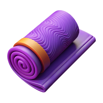 impressive vintage Yoga Mat Rolled Up Purple Isolated Cutout high quality png