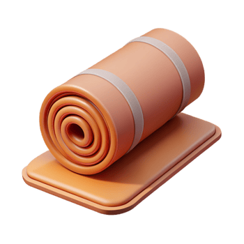 elegant vintage Yoga Mat Rolled Up Purple Isolated Cutout premium png