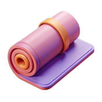beautiful vintage Yoga Mat Unrolled Top View Isolated exclusive png