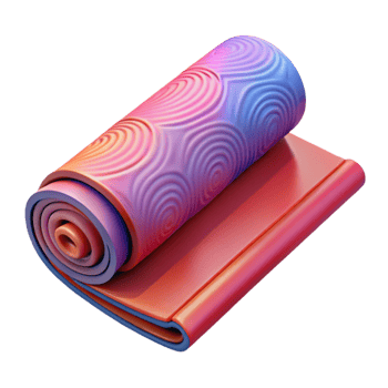 stunning modern Yoga Mat Unrolled Top View Isolated professional png