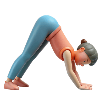 beautiful abstract Yoga Pose Downward Dog Silhouette Cutout exclusive png
