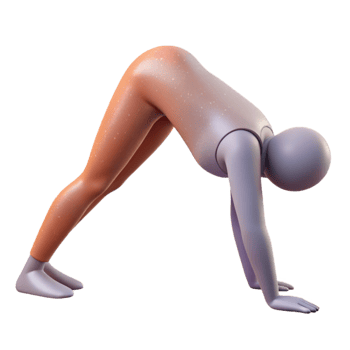 beautiful creative Yoga Pose Downward Dog Silhouette Cutout original png