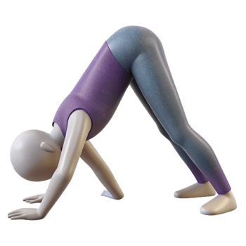 beautiful minimalist Yoga Pose Downward Dog Silhouette Cutout authentic png