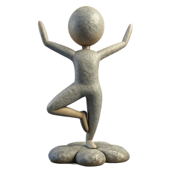 extraordinary minimalist Yoga Pose Tree Pose Silhouette Isolated Cutout professional png