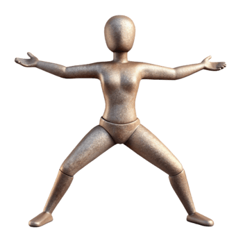 beautiful classic Yoga Pose Warrior Ii Transparent Isolated premium png