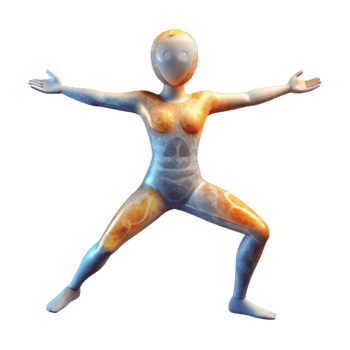 beautiful abstract Yoga Pose Warrior Ii Transparent Isolated exclusive png