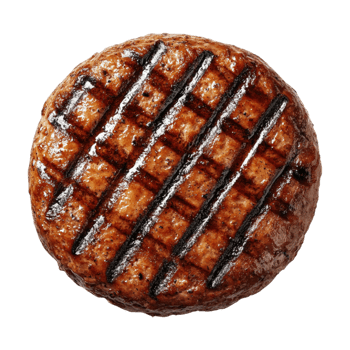 a hamburger on a grill on a transparent background png