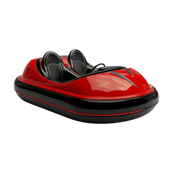red and black bumper car on a transparent background png
