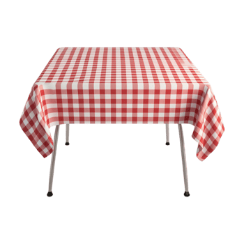 a red and white tablecloth png