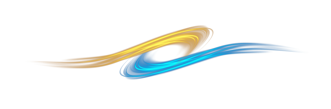 Blue and golden glowing shiny lines effect. Luminous blue and yellow lines of speed. Light glowing effect. Light trail wave, fire path trace line and incandescence curve twirl. Illustration number 32 png