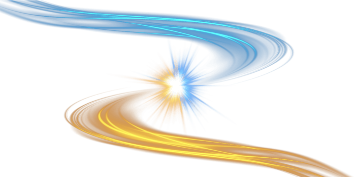 Blue and golden glowing shiny lines effect. Luminous blue and yellow lines of speed. Light glowing effect. Light trail wave, fire path trace line and incandescence curve twirl. Illustration number 30 png