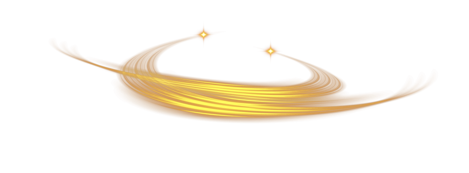 Golden glowing shiny lines effect. Luminous golden lines of speed. Light glowing effect. Light trail wave, fire path trace line and incandescence curve twirl. . Illustration number 66 png