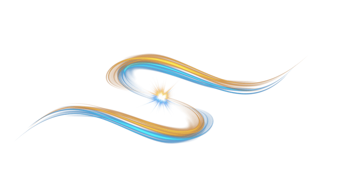 Blue and golden glowing shiny lines effect. Luminous blue and yellow lines of speed. Light glowing effect. Light trail wave, fire path trace line and incandescence curve twirl. Illustration number 24 png