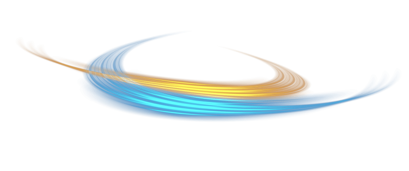 Blue and golden glowing shiny lines effect. Luminous blue and yellow lines of speed. Light glowing effect. Light trail wave, fire path trace line and incandescence curve twirl. Illustration number 15 png