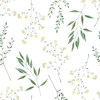 Seamless pattern with watercolor illustrations of various herbs. Seamless texture with hand-drawn green branches. Ideal for wedding, birthday, seasonal holidays png