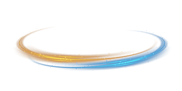 Blue and golden glowing shiny lines effect. Luminous blue and yellow lines of speed. Light glowing effect. Light trail wave, fire path trace line and incandescence curve twirl. Illustration number 10 png