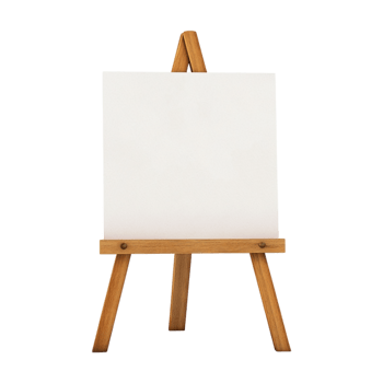 an easel with a blank canvas png